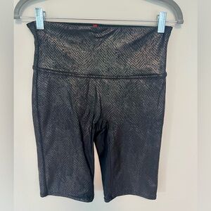 SPANX Black Snakeskin Bike Shorts size L